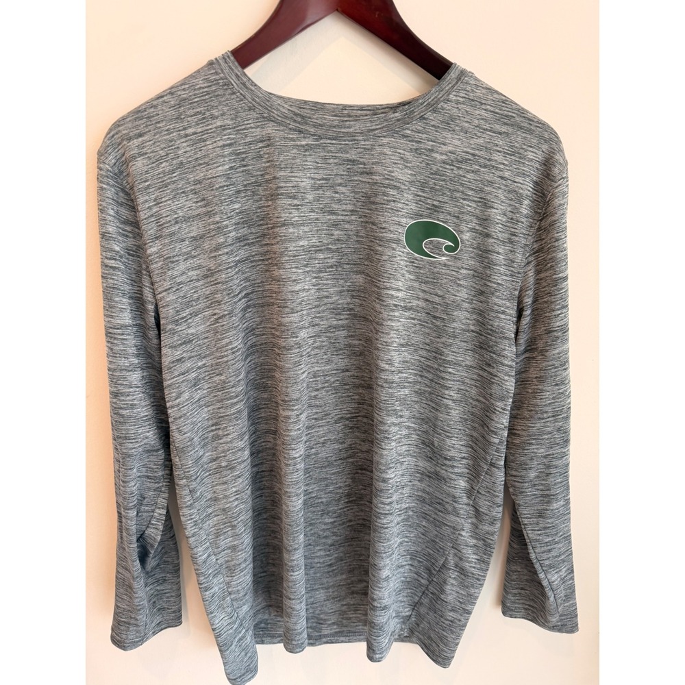 Costa Del Mar‎ Performance Fishing Shirt Mens Medium Gray Long Sleeve UV